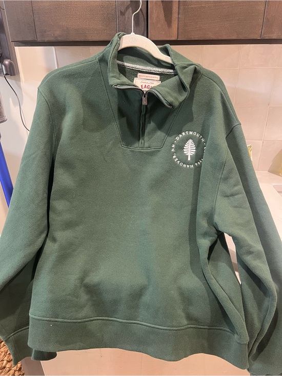 League Tops - League Forest Green Quarter-Zip Sweatshirt